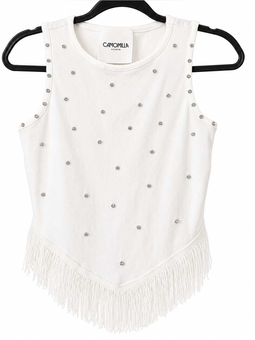 Camomilla White Crop Top | Feminine | Euro Summer | Vacation